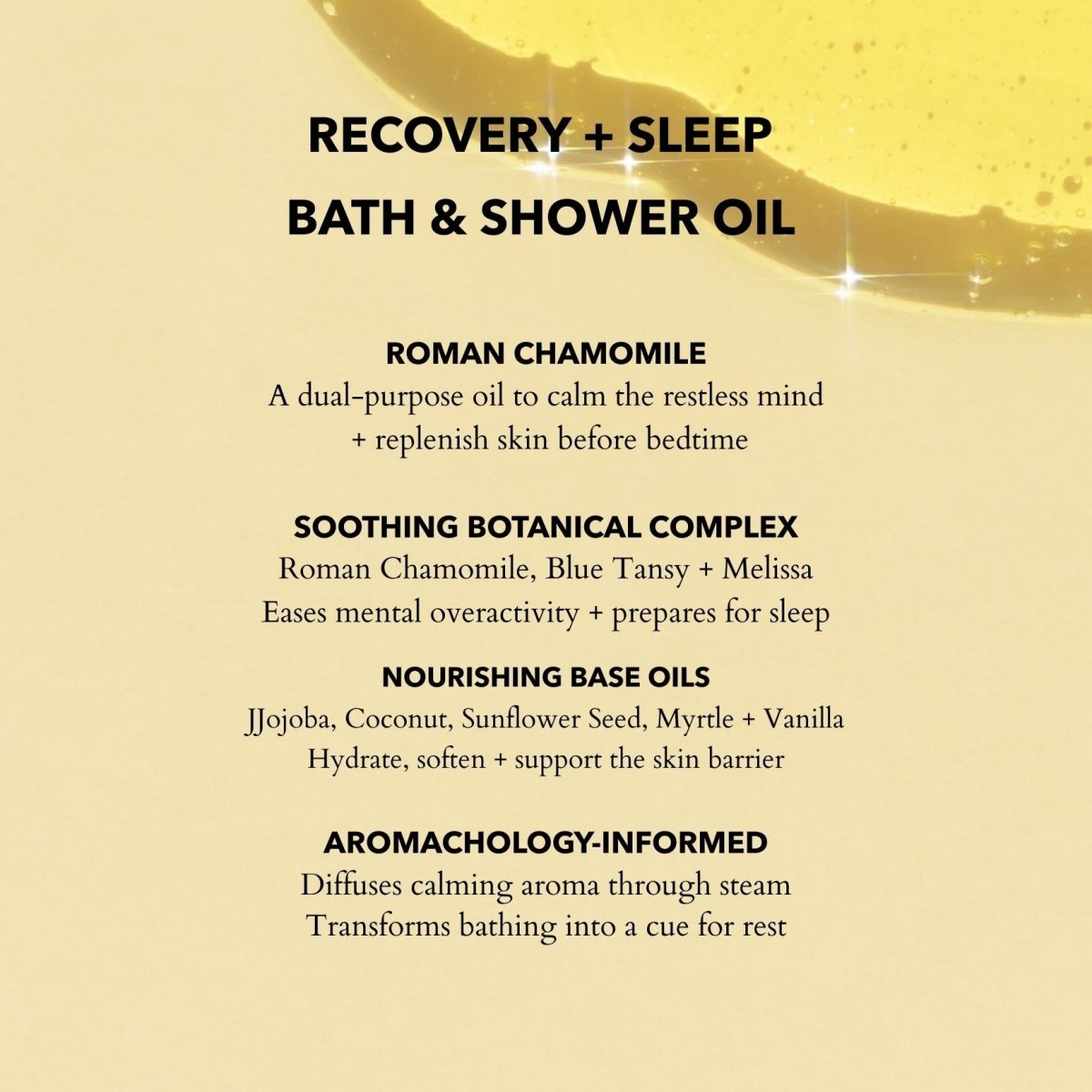 Calming Bath & Shower Oil with Roman Chamomile – Sleep & Stress Relief